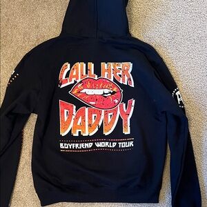 Call Her Daddy Boyfriend World Tour Black Hoodie Barstool Sports